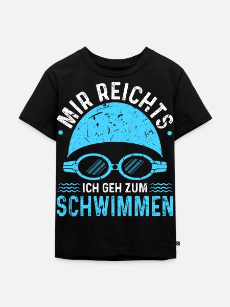 Schwimm - Kinder Premium Bio T-Shirt - Schwarz