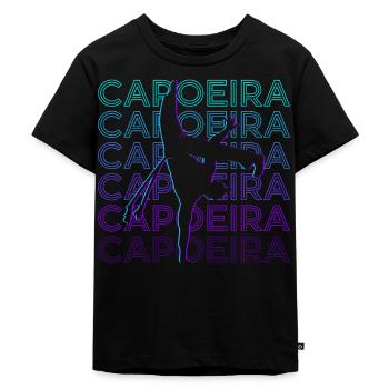 Capoeira Brazilian Martial Artist Retro Gesch - Kids Premium Organic T-Shirt - black - Front - Mikhail (115cm)