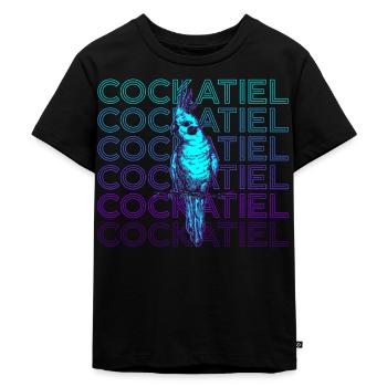 Cockatiel Retro Cadeau - T-shirt Premium bio Enfant - noir - Devant - Mikhail (115cm)
