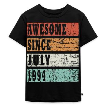 Vintage Geschenkidee geboren Juli 1994 - Kinder Premium Bio T-Shirt - Schwarz - Vorne - Mikhail (115cm)