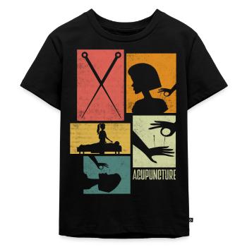 Acupuncturiste Acupuncture Silhouettes - T-shirt Premium bio Enfant - noir - Devant - Mikhail (115cm)