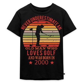 Golfeur Golfeur Né 2000 Anniversaire - T-shirt Premium bio Enfant - noir - Devant - Mikhail (115cm)