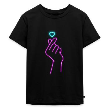 K-Pop - Kinder Premium Bio T-Shirt - Schwarz - Vorne - Mikhail (115cm)