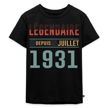 Légendaire Depuis Juillet 1931 Anniversaire Cadeau - T-shirt Premium bio Enfant - noir - Devant - Mikhail (115cm)