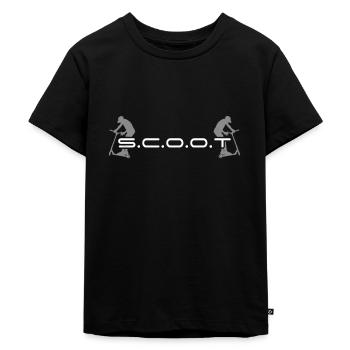 S.C.O.O.T - Trottinette freestyle logo - T-shirt Premium bio Enfant - noir - Devant - Mikhail (115cm)