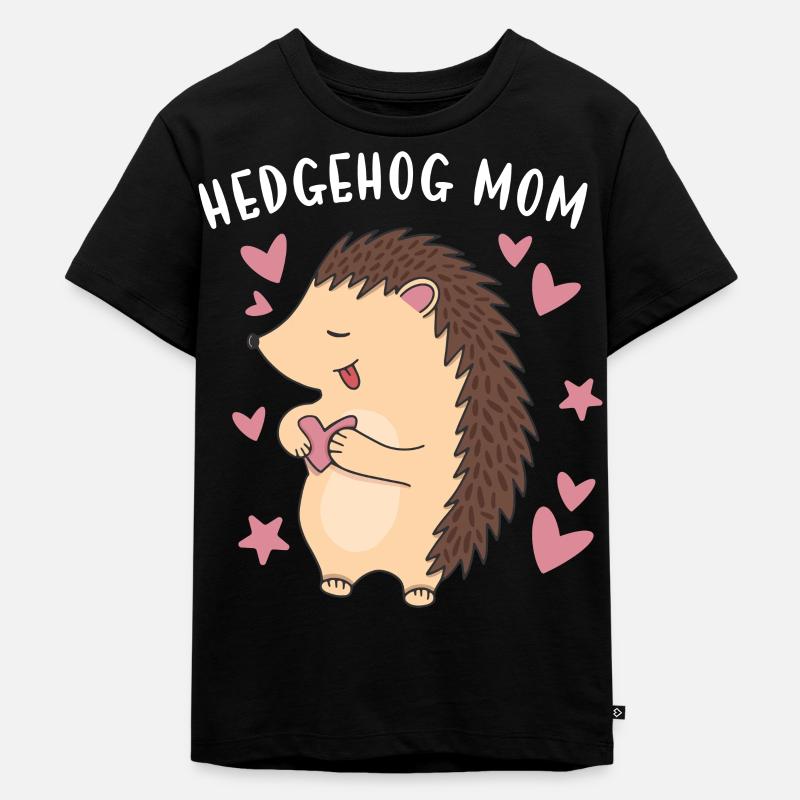 Hedgie Hérisson Maman Hérisson - T-shirt Premium bio Enfant - noir