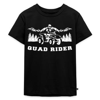 Quad Rider Geschenk Quad Fahrer Shirt - Kinder Premium Bio T-Shirt - Schwarz - Vorne - Mikhail (115cm)