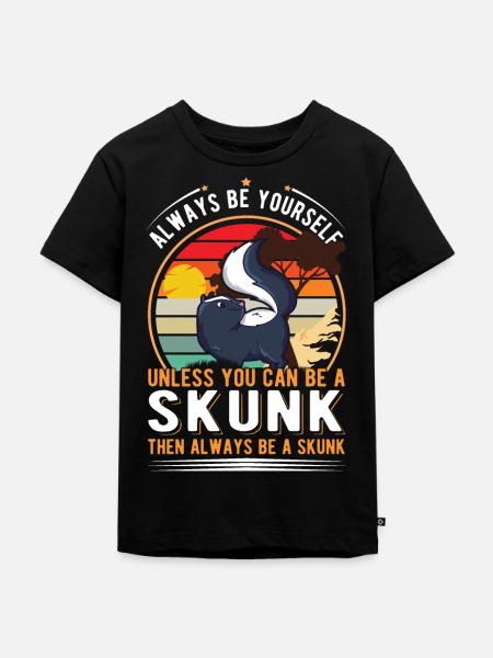 Stinktier Geschenk Skunk - Kinder Premium Bio T-Shirt - Schwarz