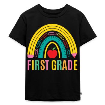 First grade teachers back to school - Kids Premium Organic T-Shirt - black - Front - Mikhail (115cm)