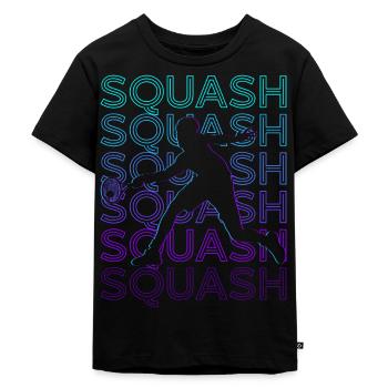 Joueur de squash rétro - T-shirt Premium bio Enfant - noir - Devant - Mikhail (115cm)