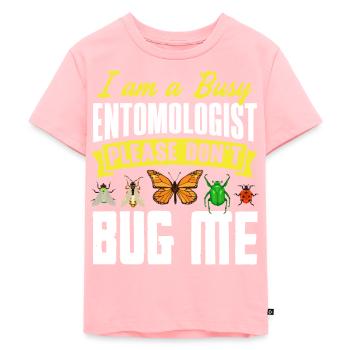 Entomology Entomologist Insects Bugs Please Dont - Kids Premium Organic T-Shirt - rose - Front - AI Model Kid Female (0cm)