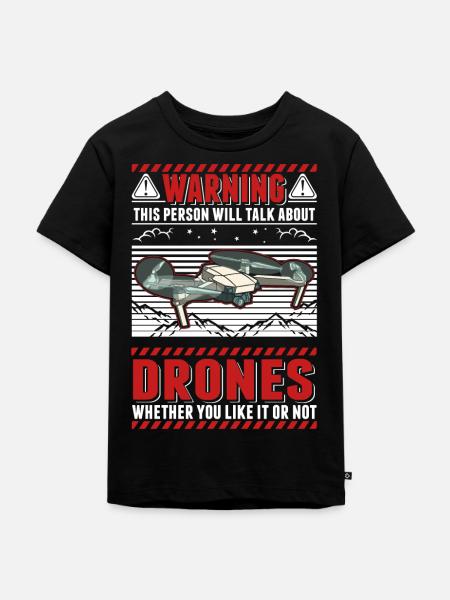Drohne Drohnenpilot Quadrocopter - Kinder Premium Bio T-Shirt - Schwarz