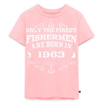 Angler born 1963 birthday - Kids Premium Organic T-Shirt - rose - Front - AI Model Kid Female (0cm)