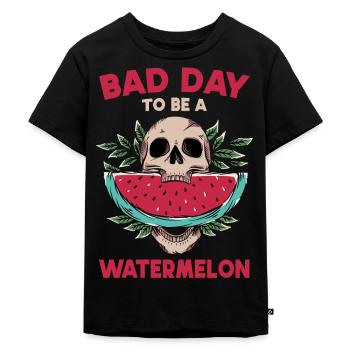 Mauvaise journée pour être une pastèque - T-shirt Premium bio Enfant - noir - Devant - Mikhail (115cm)