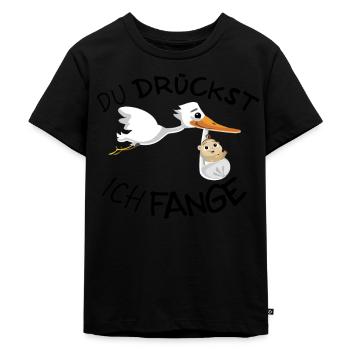Hebamme Dankeschön Geschenk - Kinder Premium Bio T-Shirt - Schwarz - Vorne - Mikhail (115cm)