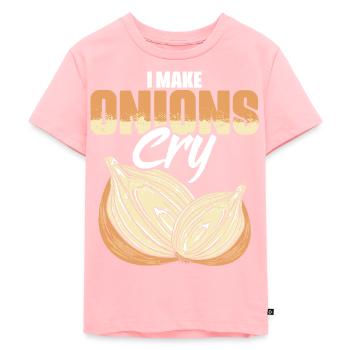 I Make Onions Cry Lustiger Kochkunst-Humor für - Kinder Premium Bio T-Shirt - Rosa - Vorne - AI Model Kid Female (0cm)