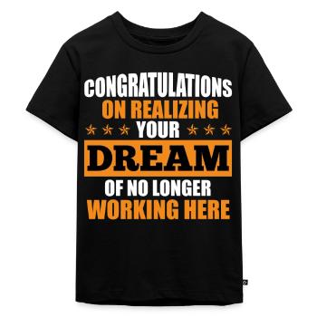 Changement d’emploi Collègue de travail drôle d’adieu - T-shirt Premium bio Enfant - noir - Devant - Mikhail (115cm)