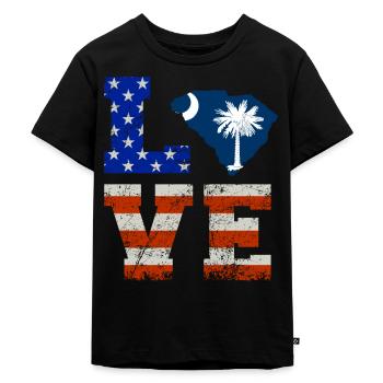 Cadeau d’amour en Caroline du Sud - T-shirt Premium bio Enfant - noir - Devant - Mikhail (115cm)