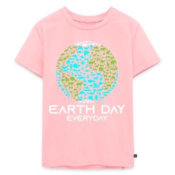 Jour de la Terre Tous les jours - T-shirt Premium bio Enfant - rose - Devant - AI Model Kid Female (0cm)