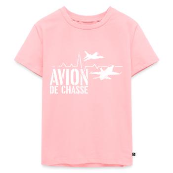 Avion de chasse électrocardiogramme - T-shirt Premium bio Enfant - rose - Devant - AI Model Kid Female (0cm)