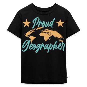 Proud Geography Geography Geography Student - Kids Premium Organic T-Shirt - black - Front - Mikhail (115cm)