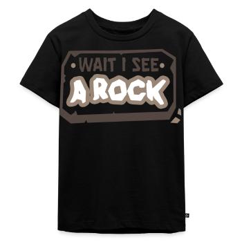J’attends de voir une profession de géologue en géologie des roches - T-shirt Premium bio Enfant - noir - Devant - Mikhail (115cm)