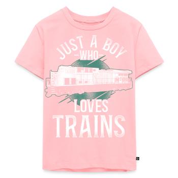 Conducteur de train diesel de marchandises - T-shirt Premium bio Enfant - rose - Devant - AI Model Kid Female (0cm)