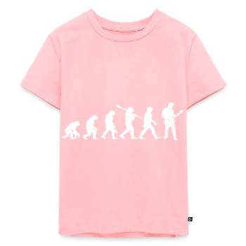evolution guitariste - T-shirt Premium bio Enfant - rose - Devant - AI Model Kid Female (0cm)