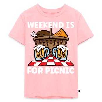 Picnic Lover Pique-Panier de nourriture Date de pique- - T-shirt Premium bio Enfant - rose - Devant - AI Model Kid Female (0cm)