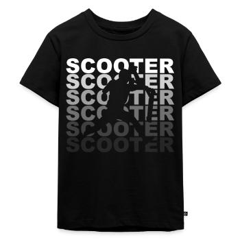 Stunt Scooter Trick Scooter Skatehalle - Kinder Premium Bio T-Shirt - Schwarz - Vorne - Mikhail (115cm)
