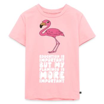 Drôles de graphismes flamants roses - T-shirt Premium bio Enfant - rose - Devant - AI Model Kid Female (0cm)