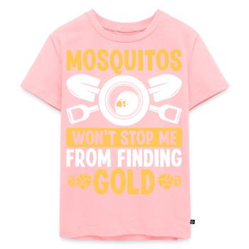 Gold Panner Mosquitos Gold Miner Prospector Miner - Kinder Premium Bio T-Shirt - Rosa - Vorne - AI Model Kid Female (0cm)