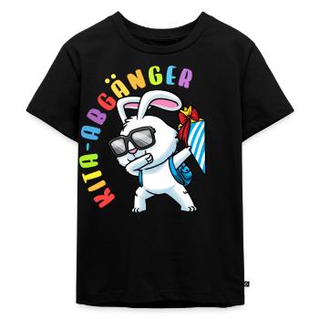 Kita Abgänger Schultüte Hase Kindergarten - Kinder Premium Bio T-Shirt - Schwarz - Vorne - Mikhail (115cm)