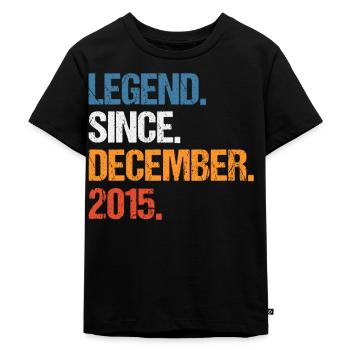 Legend Since Dezember 2015 Geburtstag - Kinder Premium Bio T-Shirt - Schwarz - Vorne - Mikhail (115cm)