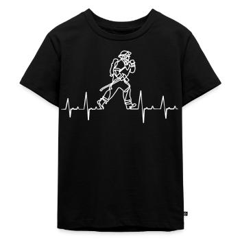 Feuerwehrmann Feuerwehr - Kinder Premium Bio T-Shirt - Schwarz - Vorne - Mikhail (115cm)