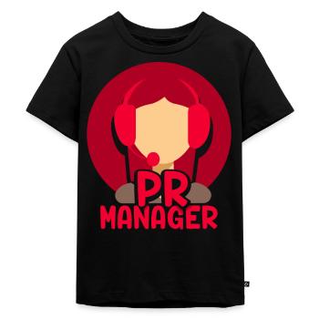 Pr Manager Job Profession Public Relations - Kids Premium Organic T-Shirt - black - Front - Mikhail (115cm)