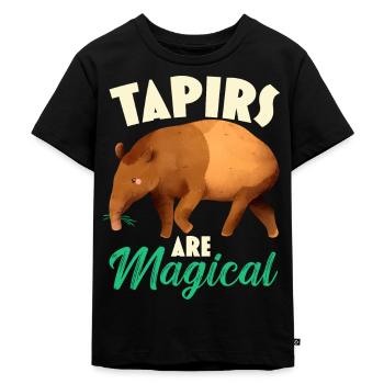 Tapire sind magisch Wildtier Tierpfleger - Kinder Premium Bio T-Shirt - Schwarz - Vorne - Mikhail (115cm)