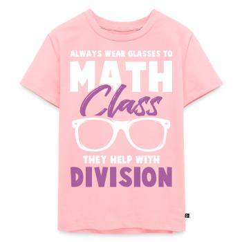 mathematics class - Kids Premium Organic T-Shirt - rose - Front - AI Model Kid Female (0cm)