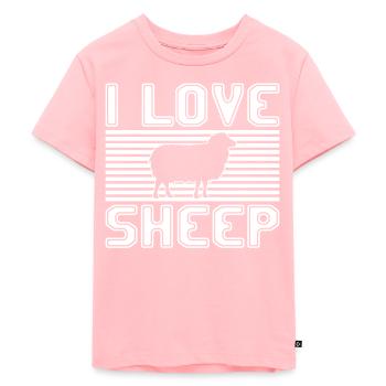 J’aime les moutons - T-shirt Premium bio Enfant - rose - Devant - AI Model Kid Female (0cm)