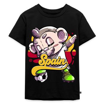 Spanien Fußball - Kinder Premium Bio T-Shirt - Schwarz - Vorne - Mikhail (115cm)