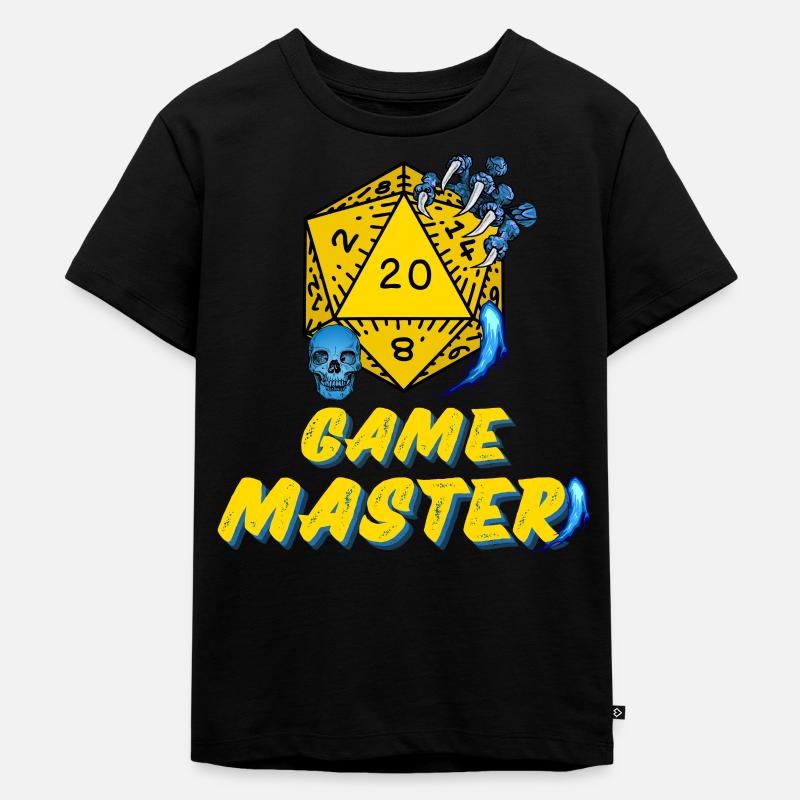 D20 Adventures Spielleiter RPG - Kinder Premium Bio T-Shirt - Schwarz