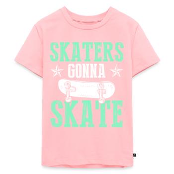 skater skateboard - Kinder Premium Bio T-Shirt - Rosa - Vorne - AI Model Kid Female (0cm)