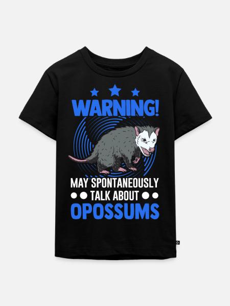 Opossum Geschenk Possum Beutelratte - Kinder Premium Bio T-Shirt - Schwarz