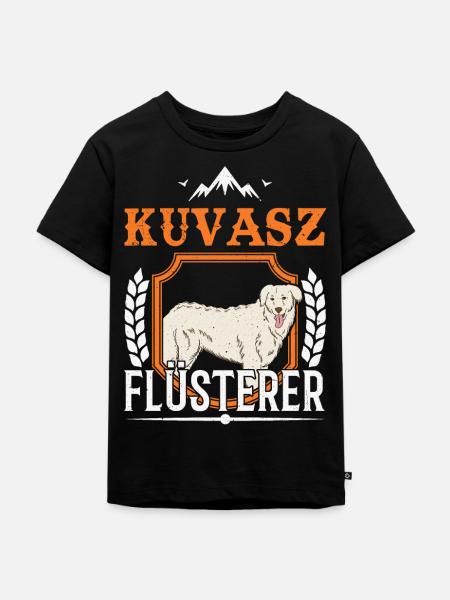 Kuvasz Flüsterer - Kinder Premium Bio T-Shirt - Schwarz