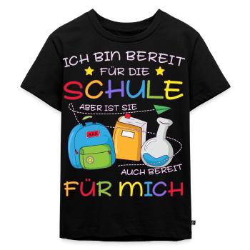 Kindergarten Abgänger, Tschüss Kita Legende - Kinder Premium Bio T-Shirt - Schwarz - Vorne - Mikhail (115cm)