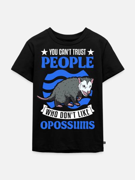 Opossum Geschenk Possum Beutelratte - Kinder Premium Bio T-Shirt - Schwarz