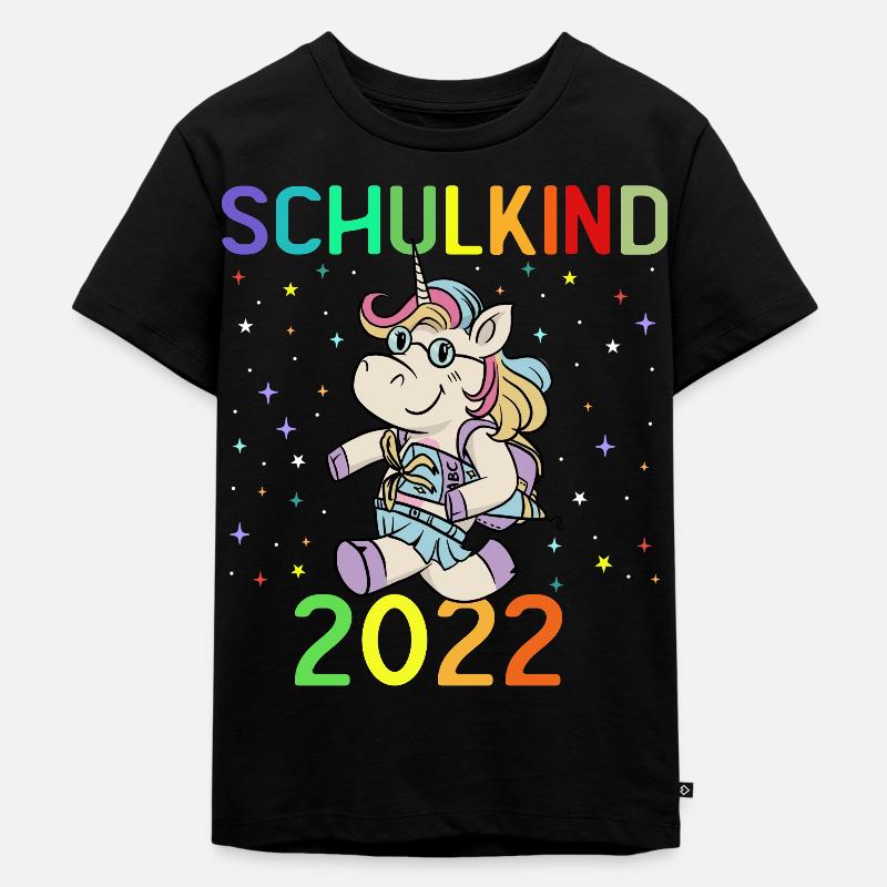Schulkind 2022 - Kinder Premium Bio T-Shirt - Schwarz