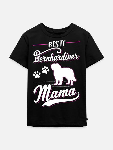 Beste Bernhardiner Mama - Kinder Premium Bio T-Shirt - Schwarz
