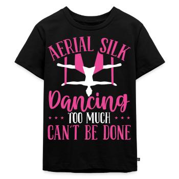 Danse aérienne de la soie Danseuse de cerceau aérien Air Yoga - T-shirt Premium bio Enfant - noir - Devant - Mikhail (115cm)