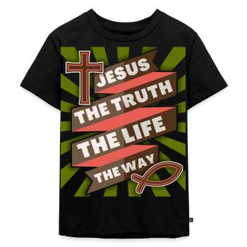 Jésus-Christ Jésus disant la motivation chrétienne - T-shirt Premium bio Enfant - noir - Devant - Mikhail (115cm)